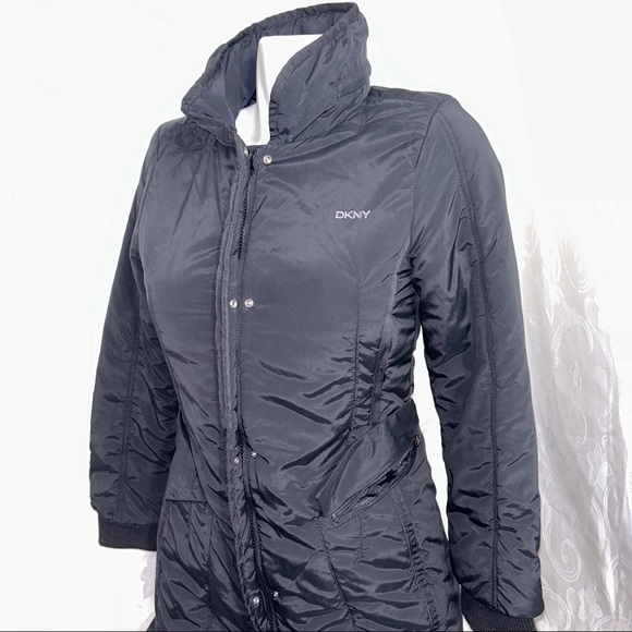 DKNY Black Waterproof Classic Parka Winter Jacket - Picture 9 of 10